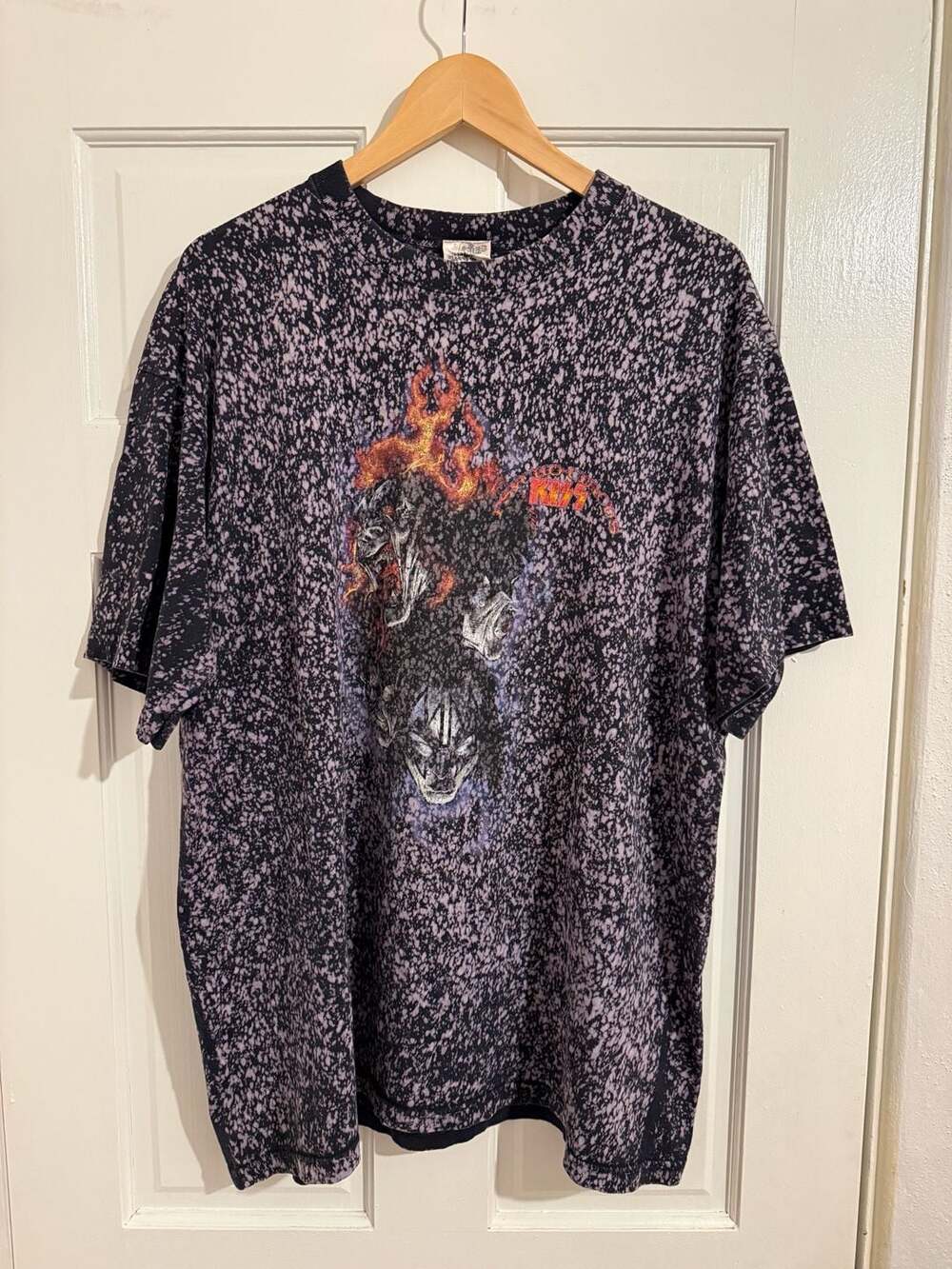 Vintage 90s KISS Acid Wash Graphic T-Shirt XL